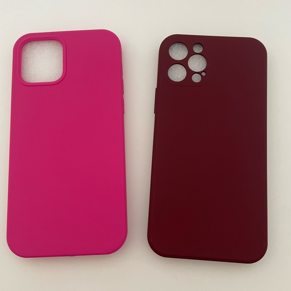 iPhone 12 Pro Pink and Burgundy Phone Cases